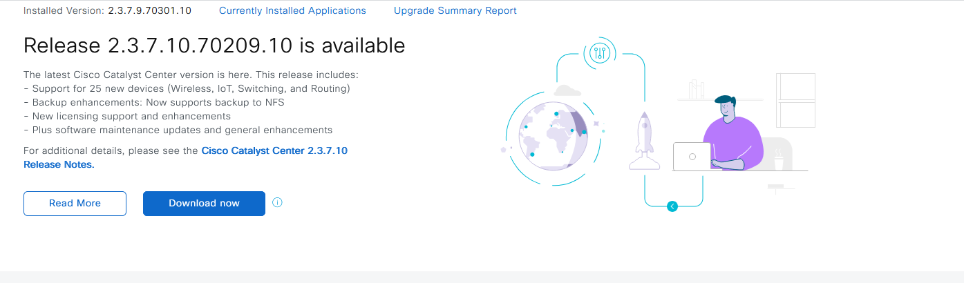 actualizacion cisco catalyst center